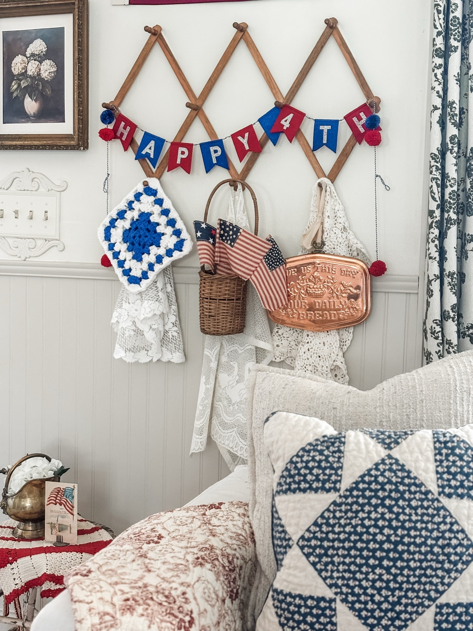 Nothing says vintage Americana quite like a classic blue and white quilt-inspired pattern 🇺🇸✨

I recently added these Target pillow covers to our living room, and they fit right in with all of our favorite patriotic finds. The soft blue tones, timeless patchwork design, and cozy cottage feel make them perfect for summer styling, the Fourth of July, and beyond.

These are one of those pieces that look collected and vintage while still being an affordable find. ❤️🤍💙

#LTKHome #TargetStyle #VintageAmericana #AmericanaDecor #CozyHome #CottageStyle #PatrioticDecor #SummerDecor #TargetFinds #CraftedHiveCultur