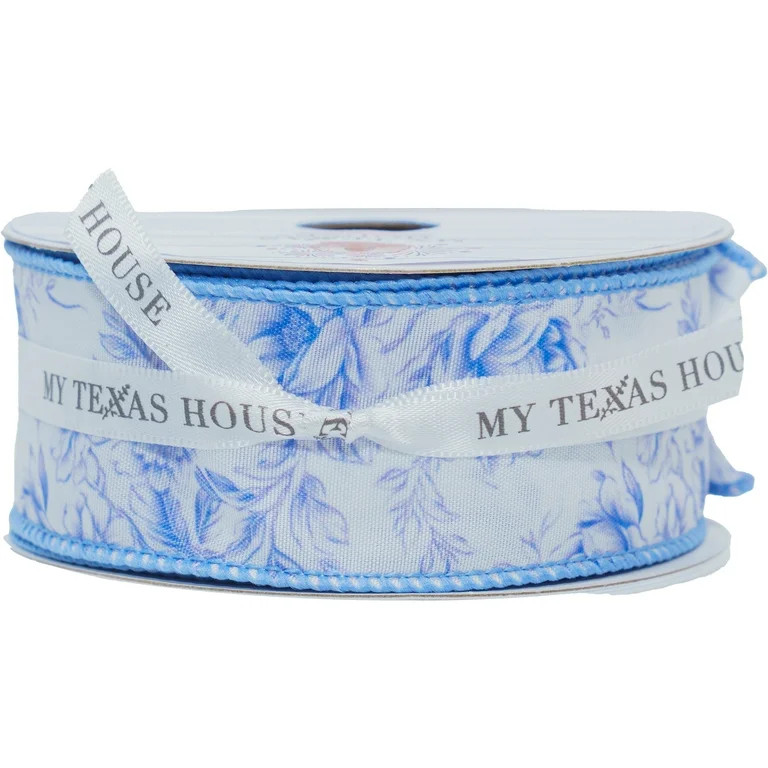 Floral Ribbon, Blue, 18', by My Texas House | Walmart (US)