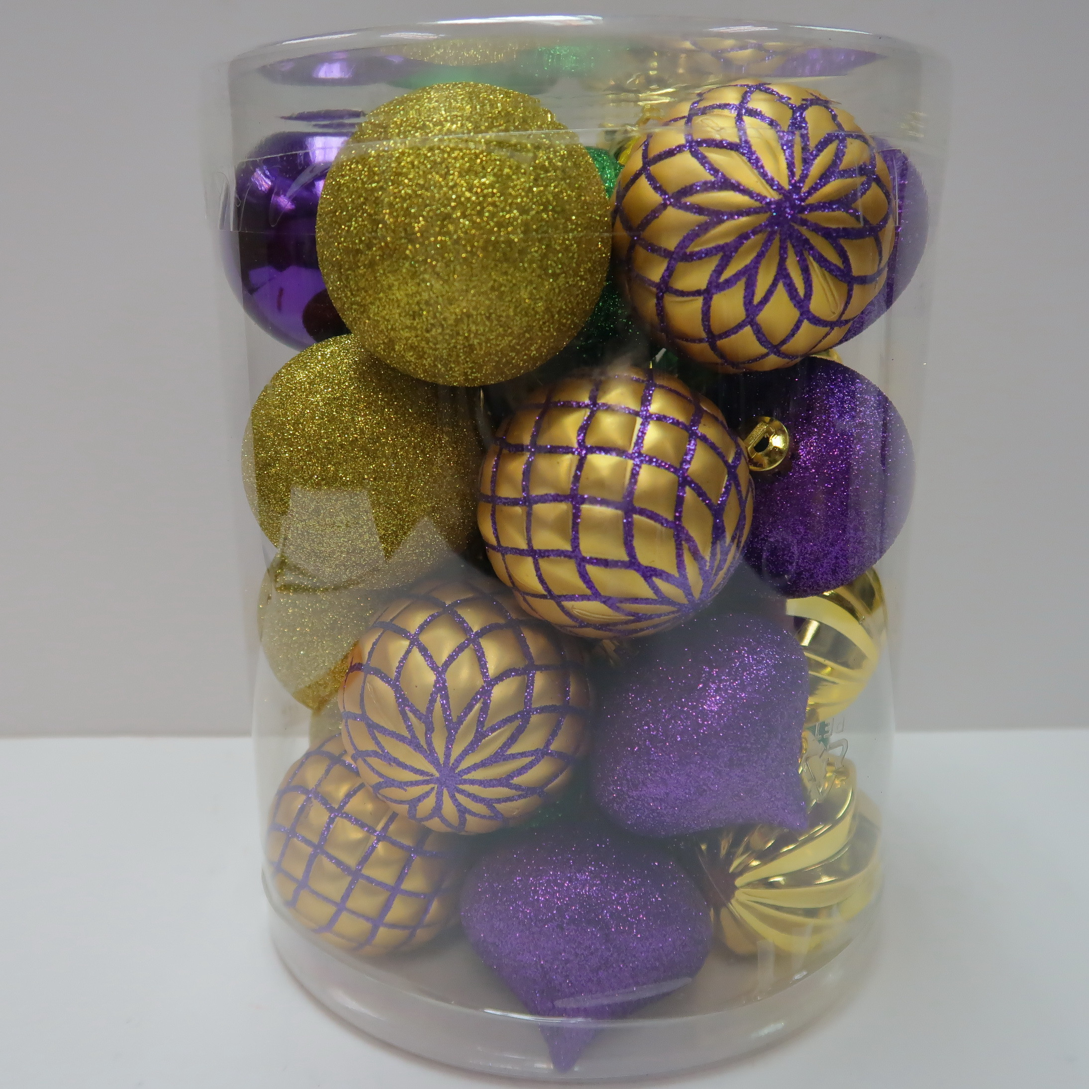 Way To Celebrate Mardi Gras Quilted Shatterproof Ornaments, 26 Count | Walmart (US)