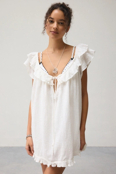 Out From Under Golden Hour Ruffle Swing Romper | Urban Outfitters (US and RoW)