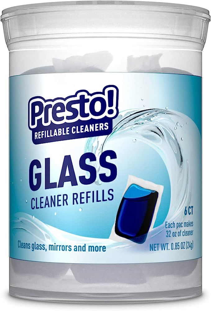 Amazon Brand - Presto! Glass Cleaner Refills Ammonia-free, 6-pack (makes 6 bottles of Presto! cle... | Amazon (US)