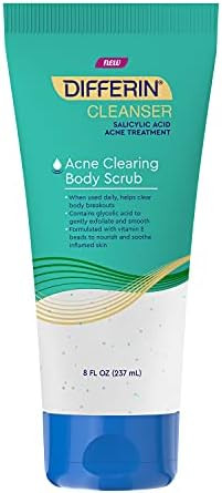 Differin Body Scrub with Salicylic Acid Acne Clearing Improves Tone and Texture Prone Skin on Bac... | Amazon (US)
