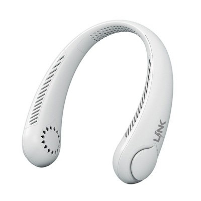 Link Neck Fan Bladeless Wrap Around Wearable Personal Cooling Fan 360° Hands Free Rechargeable 4000mAh Battery Low Noise 3 Modes - White | Target