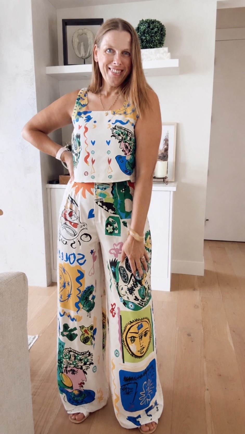 Perfect 2 piece set, giving Greece summer vibes 

This print is so fun for summer 

Summer 2 piece set, style over 40, elevated look, euro summer look, European outfit, luxe look

#LTKsummer #LTKtravel #LTKstyletip
