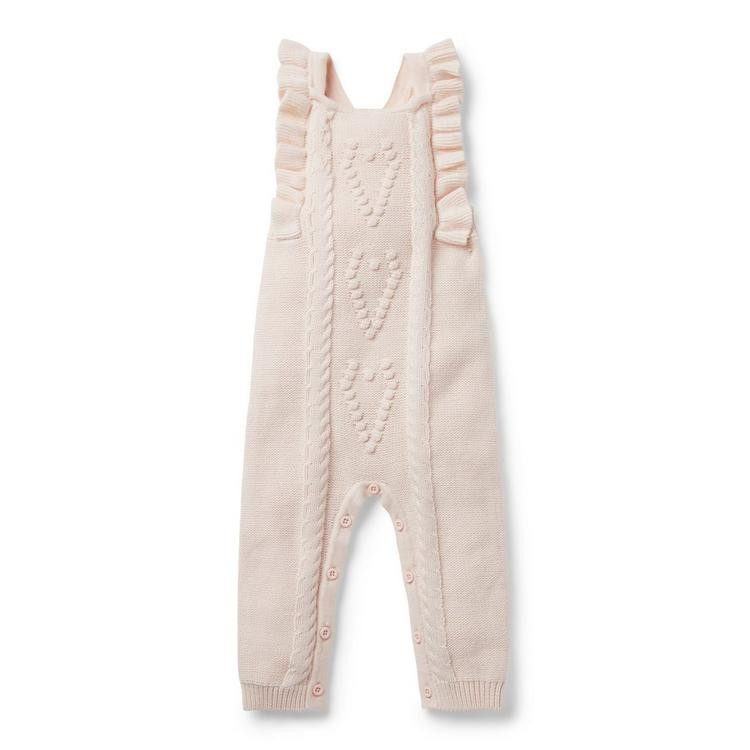 Baby Heart Ruffle Sweater Overall | Janie and Jack