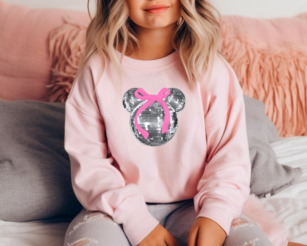 Coquette Disney Shirt Disco Mickey Disco Ball Minnie Bow Mickey Ears, Disney Trip Shirt, Preppy D... | Etsy (US)