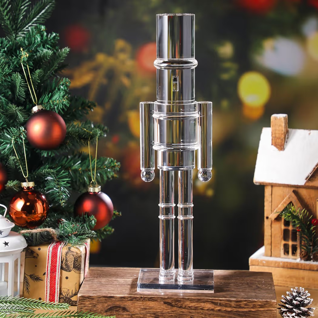Thyle 16 Inch Christmas Acrylic Nutcracker Traditional Christmas Decorations Nutcracker Figure St... | Amazon (US)