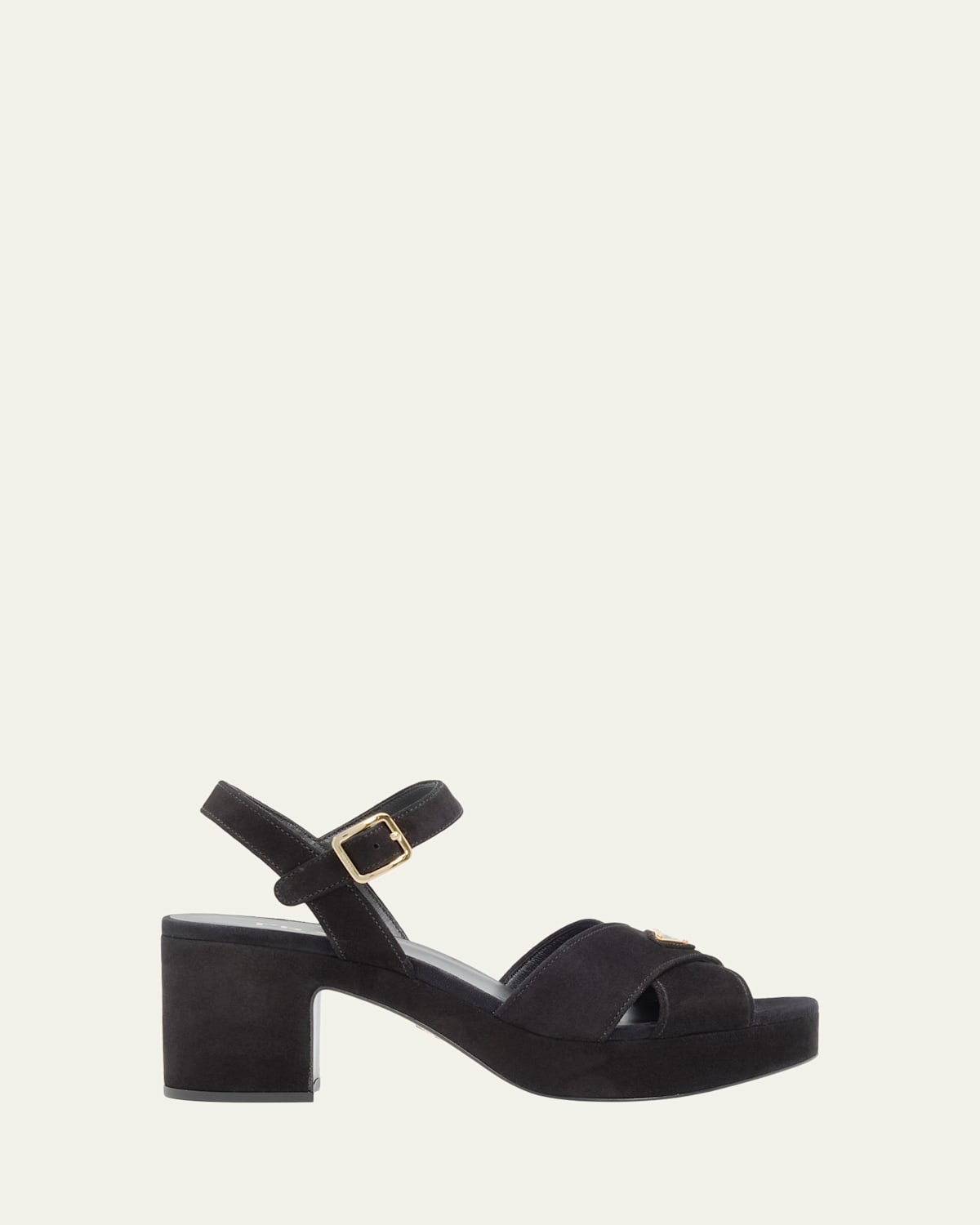 Triangle Suede Platform Sandals | Bergdorf Goodman