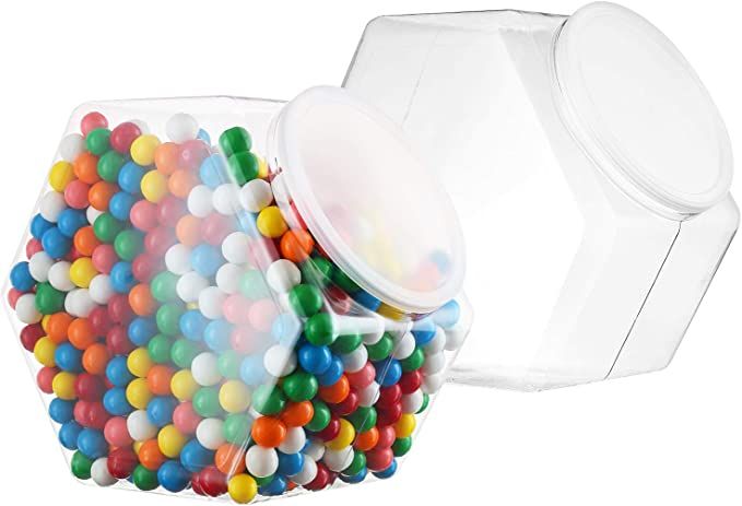 Pack of 2-1 Gallon Cookie Containers With Lids – Plastic Clear Candy Container - Kitchen Counte... | Amazon (US)