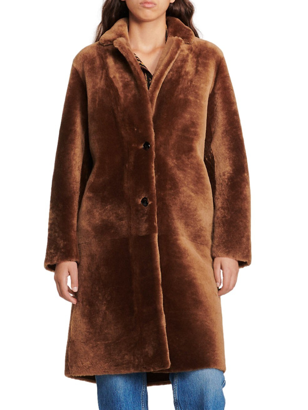 Sticky Long Shearling Coat | Saks Fifth Avenue
