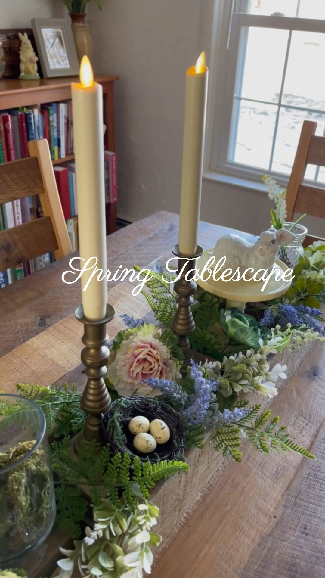 Spring dining room tablescape, Easter dining room table decor, decorative cabbage, faux spring flowers, spring home decor  

#LTKHome #LTKspring #LTKSaleAlert
