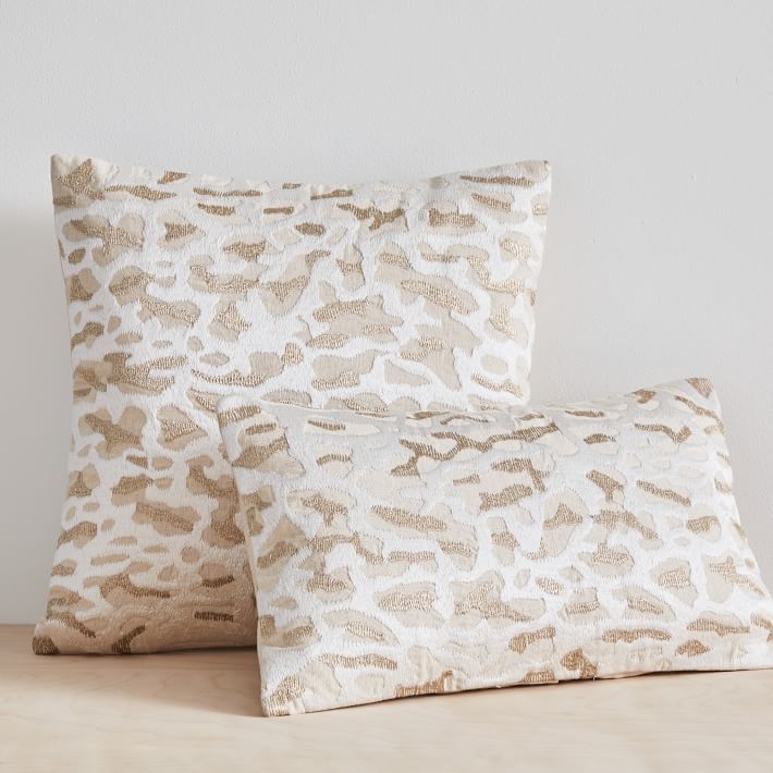 Embroidered Animal Print Pillow Cover | West Elm (US)