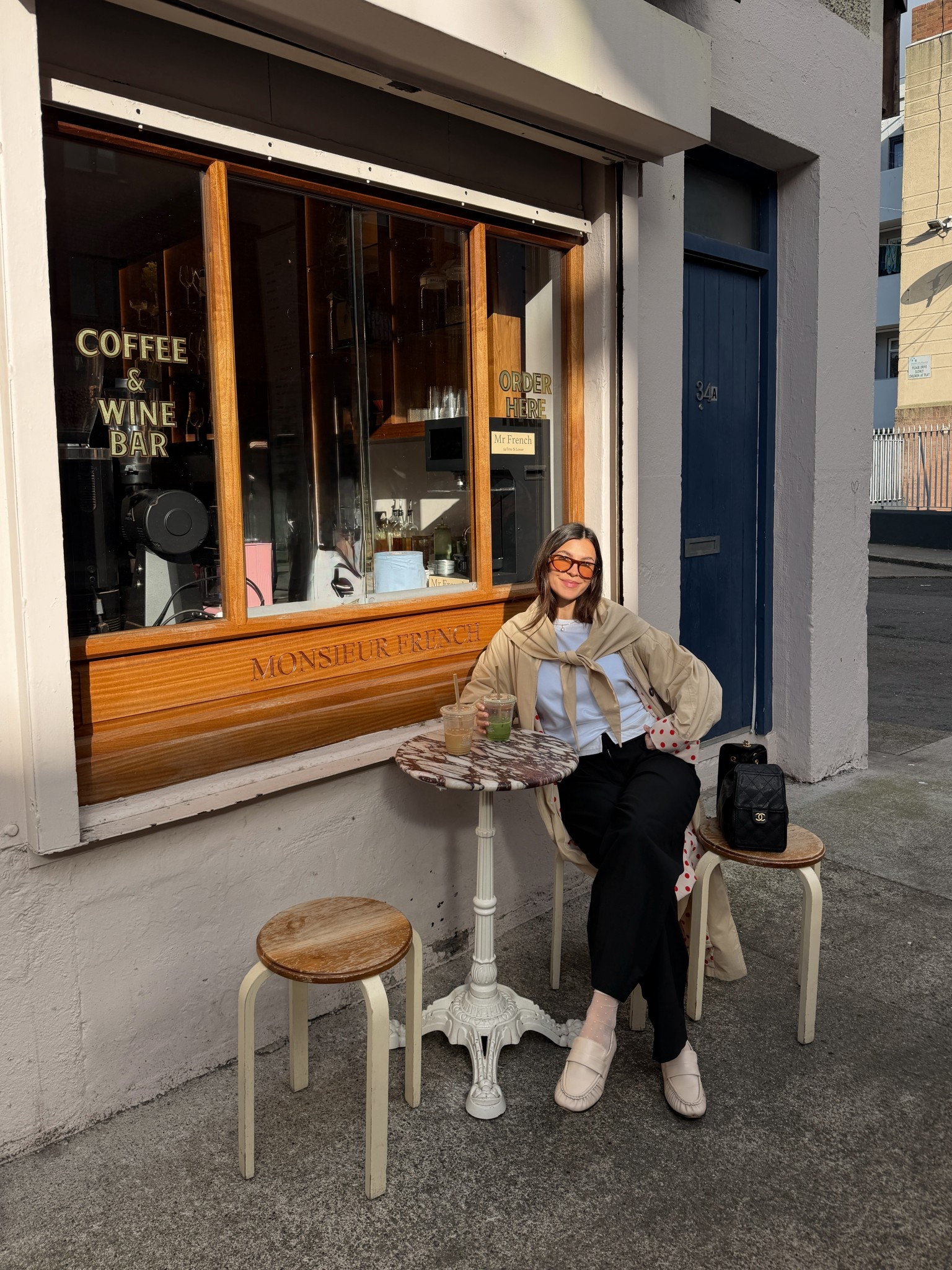 European coffee attire!! ☕️ 

Spring break, polka dots, aritzia, coffee inspo, loungewear, loafers, Abercrombie, spring outfit inspo, basics