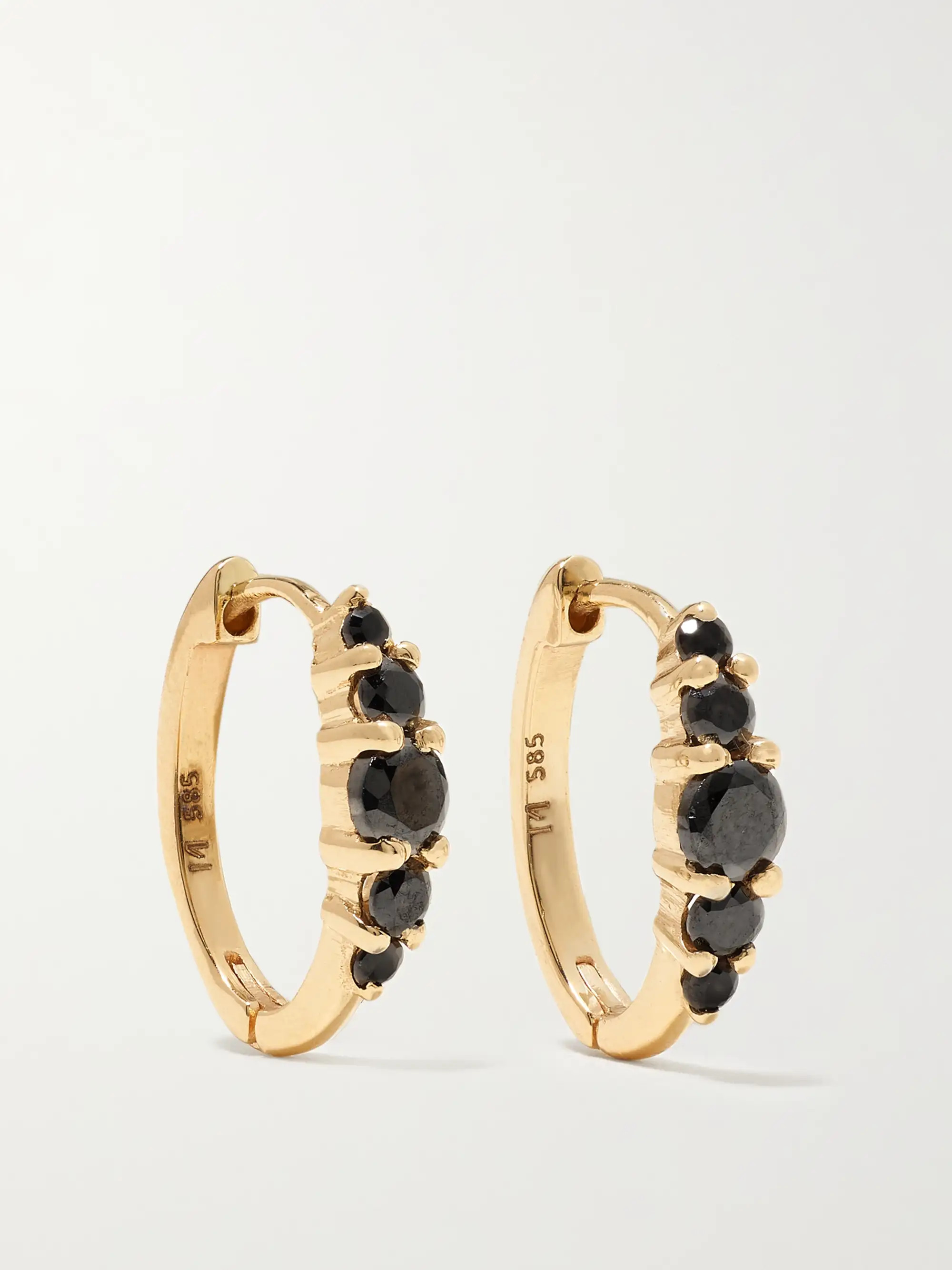 Rivulet medium 18-karat gold diamond hoop earrings | NET-A-PORTER (UK & EU)