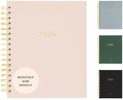 Sugar Paper 2026 Signature Spiral Planner, Weekly and Monthly, January to December, 7.5" x 9.25",... | Amazon (US)