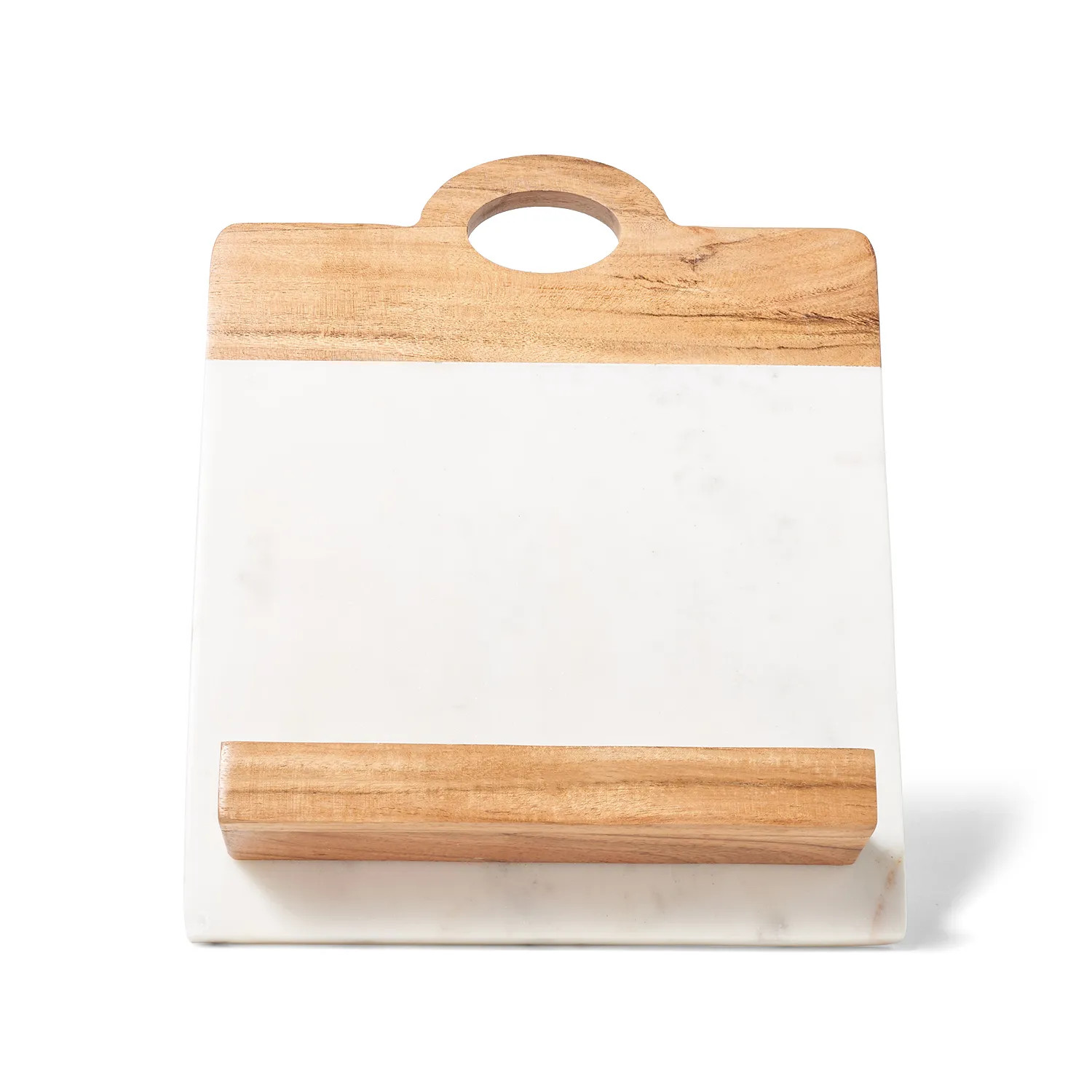Sur La Table Marble & Acacia Cookbook Holder | Sur La Table