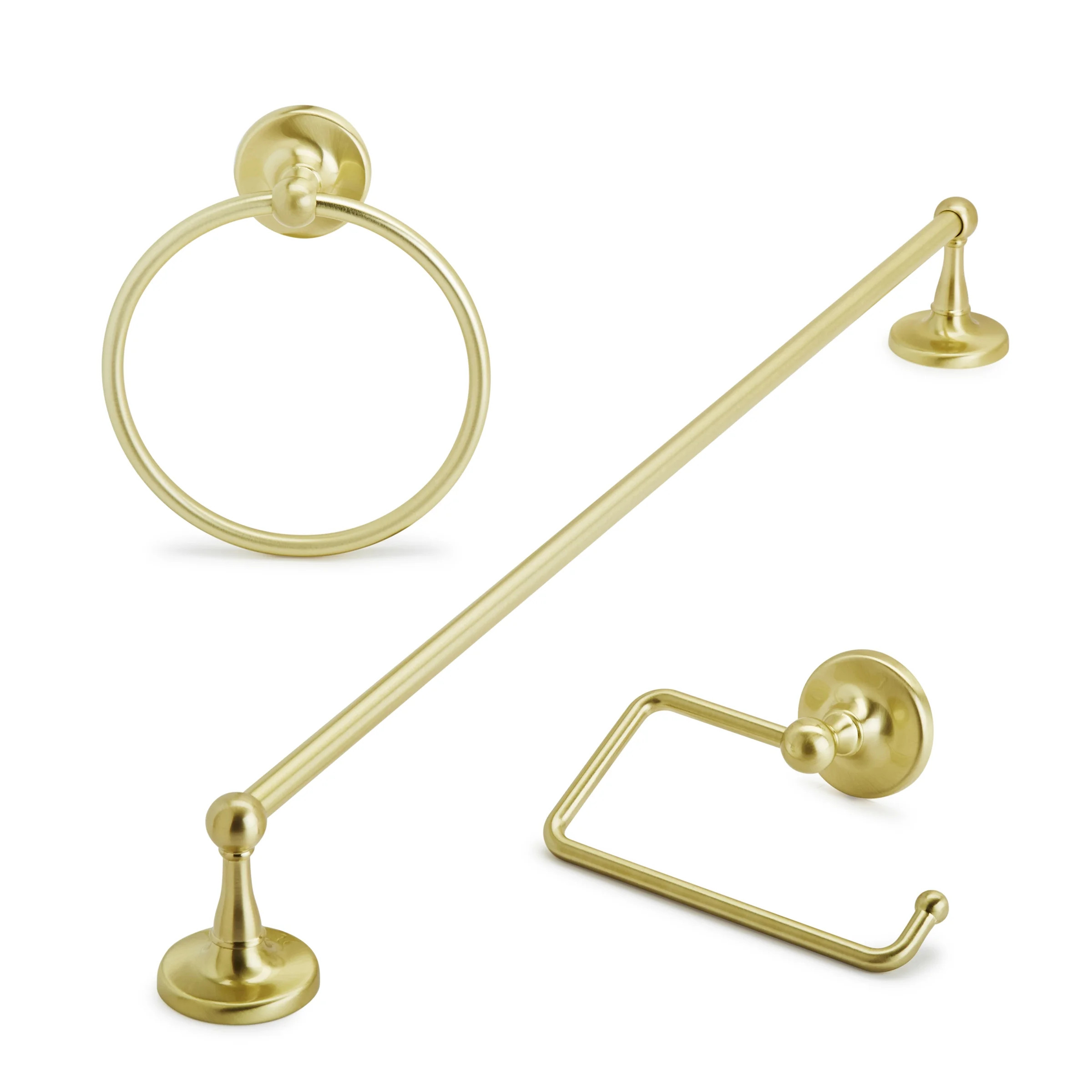 Better Homes & Gardens Marlow 3-piece Bath Accessories Kit in Gold | Walmart (US)