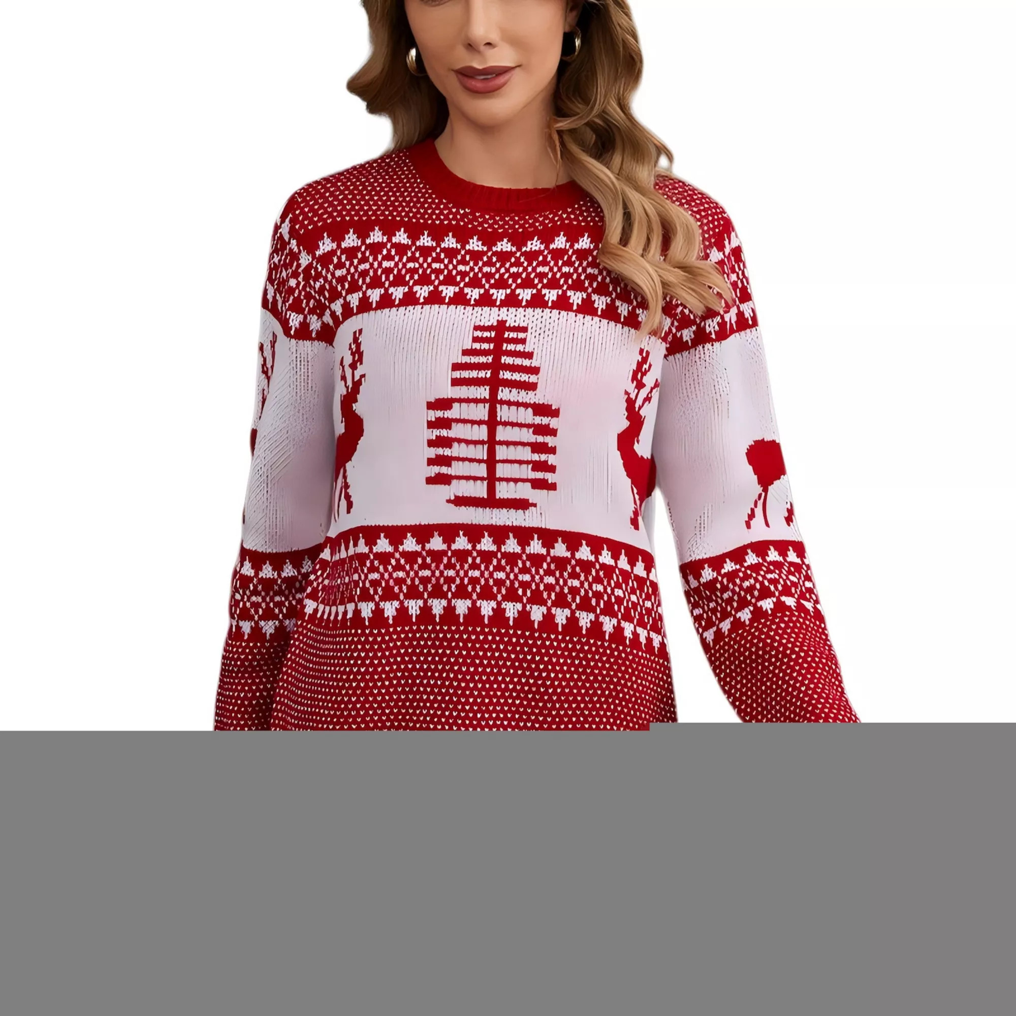 Women's Christmas Sweater European Loose Fit Soft Knit Cozy Holiday Pullover | Kohl's