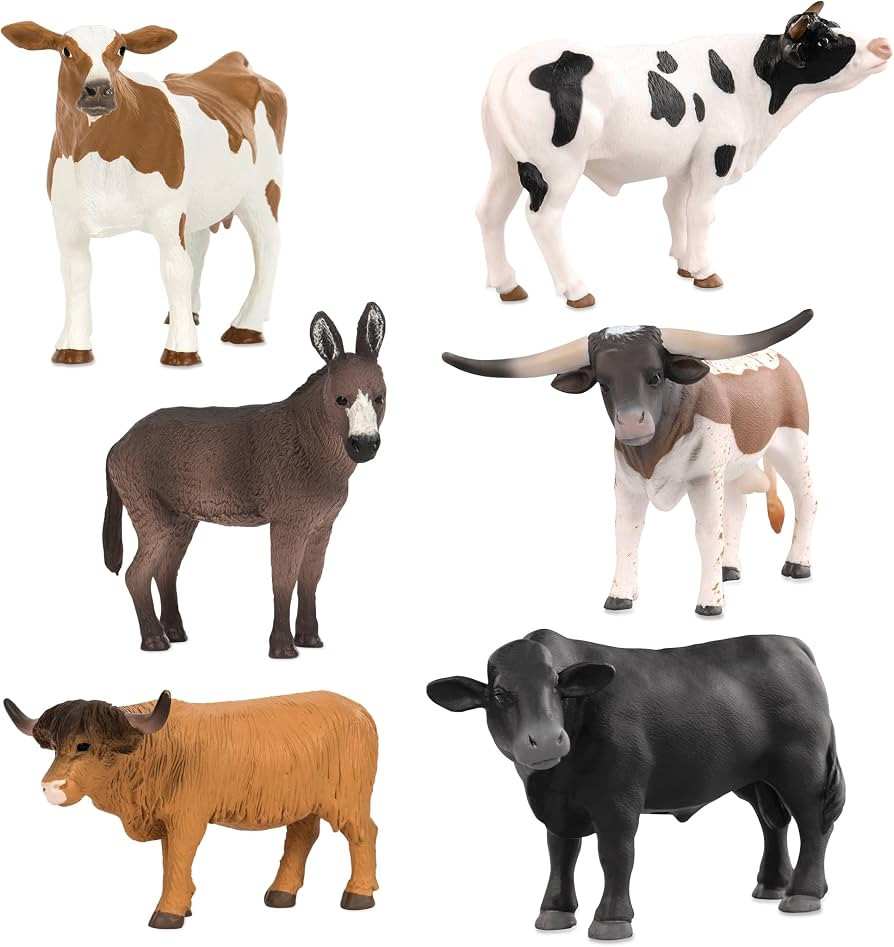 Terra by Battat – 6 Pcs Farm Animal Toys – Realistic Plastic Animal Figurines including Cow, ... | Amazon (US)