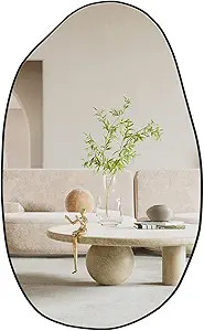 CASSILANDO Irregular Wall Mirror, Asymmetrical Mirror Wall Mounted, Unique Vanity Mirror,Shaped D... | Amazon (US)