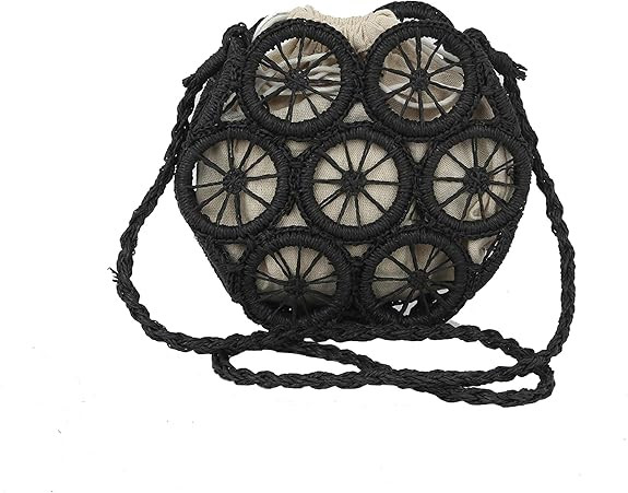 Ladies woven messenger bag; Ladies woven shoulder bag; mesh woven shopping bag with detachable li... | Amazon (US)