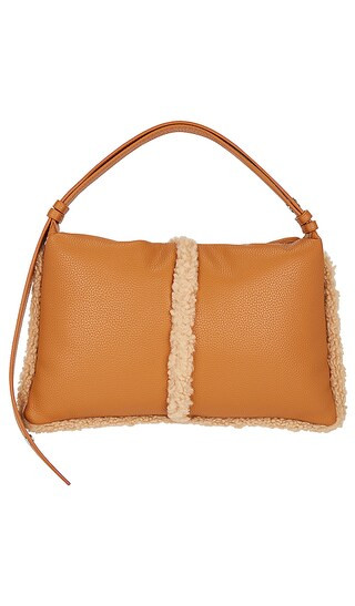 Faux Shearling Puffin Bag in Caramel | Revolve Clothing (Global)