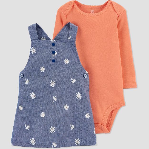 Baby Girls' Daisy Chambray Top & Bottom Set - Just One You® made by carter's Blue | Target