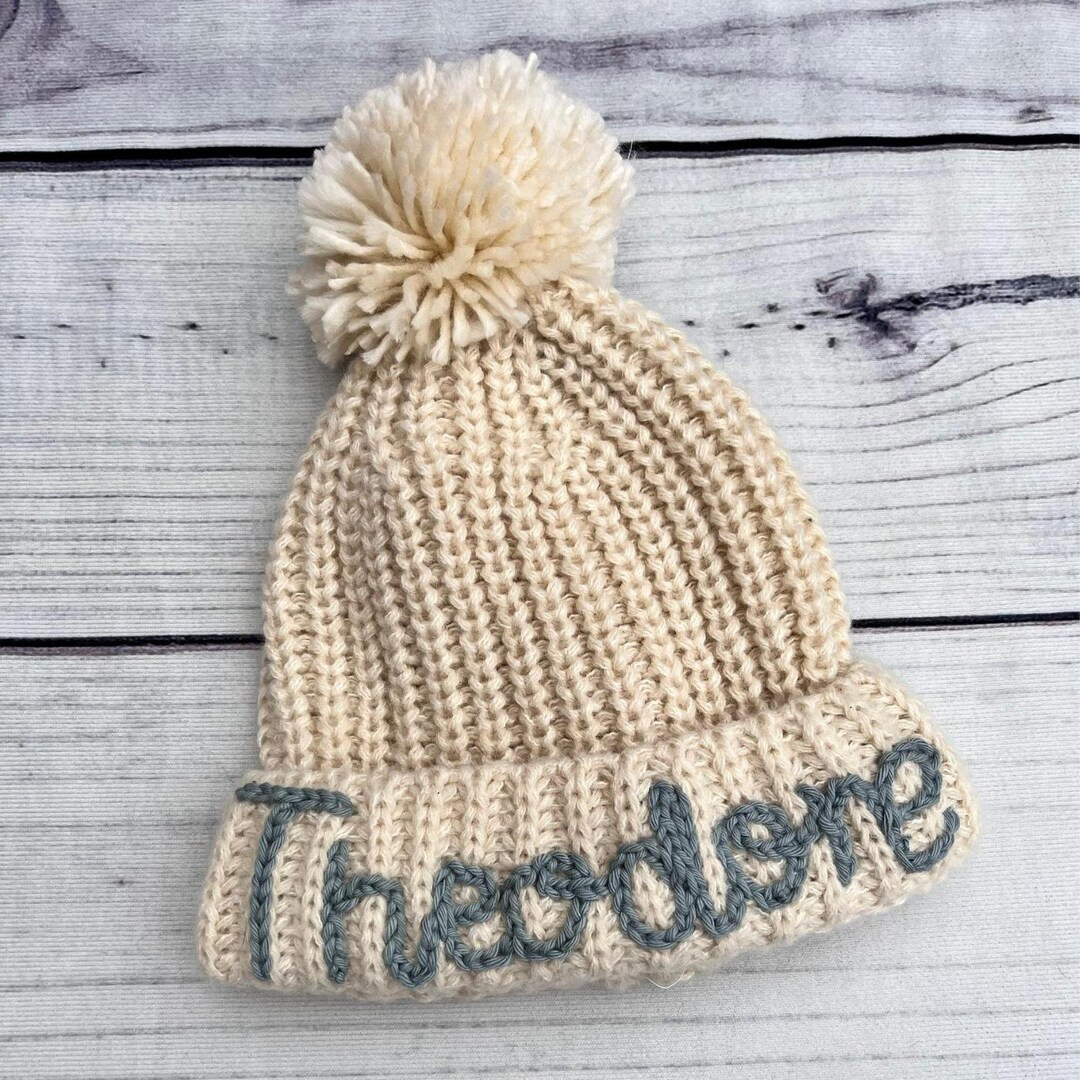 Embroidered Kids Beanie with Name & Pompom| Winter Hat for Baby/Toddler/Kids| Gift for2 3 4 5 6 A... | Etsy (US)