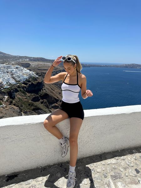 Hiking outfit in Santorini | cute activewear  !
I’m wearing a size XS in the top 

#LTKActive #LTKtravel #LTKeurope