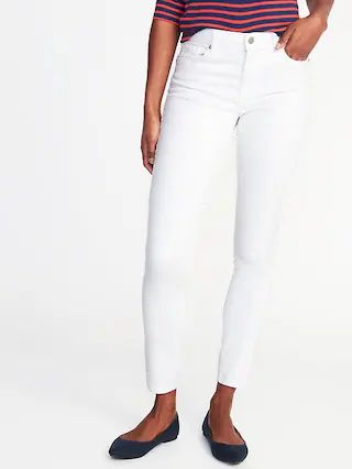 Old Navy Womens Mid-Rise Curvy Clean-Slate Skinny Jeans For Women Bright White Size 0 | Old Navy US