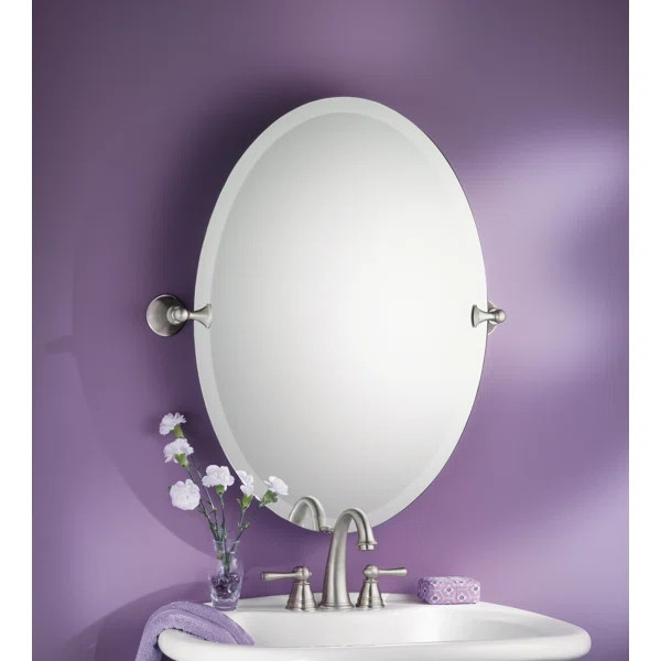 Moen Glenshire Contemporary Beveled Frameless Vanity Mirror | Wayfair North America