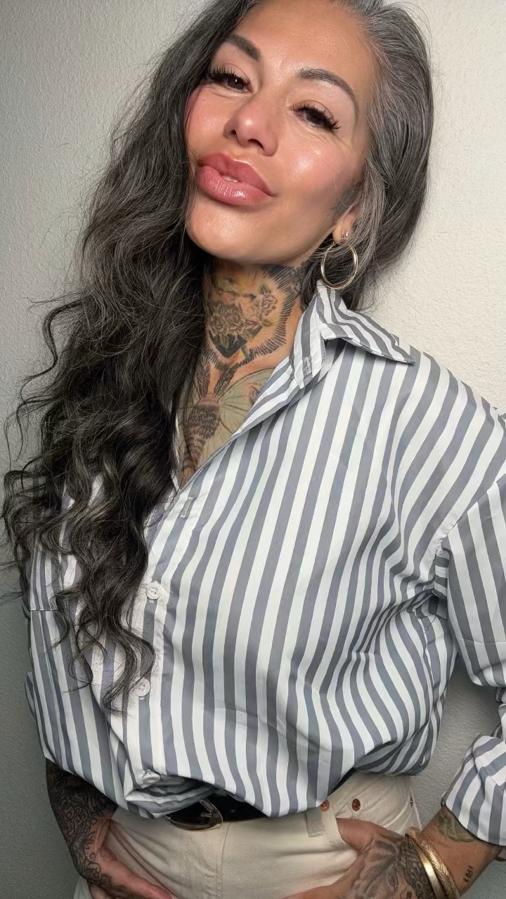 Stripes doing what stripes do 
ribcage wide leg Levi’s + that effortless Free People energy… clean, elevated

#silverfox #ootd #streetstyle #effortlessstyle #denimlook

#LTKOver40 #LTKootd #LTKPetite