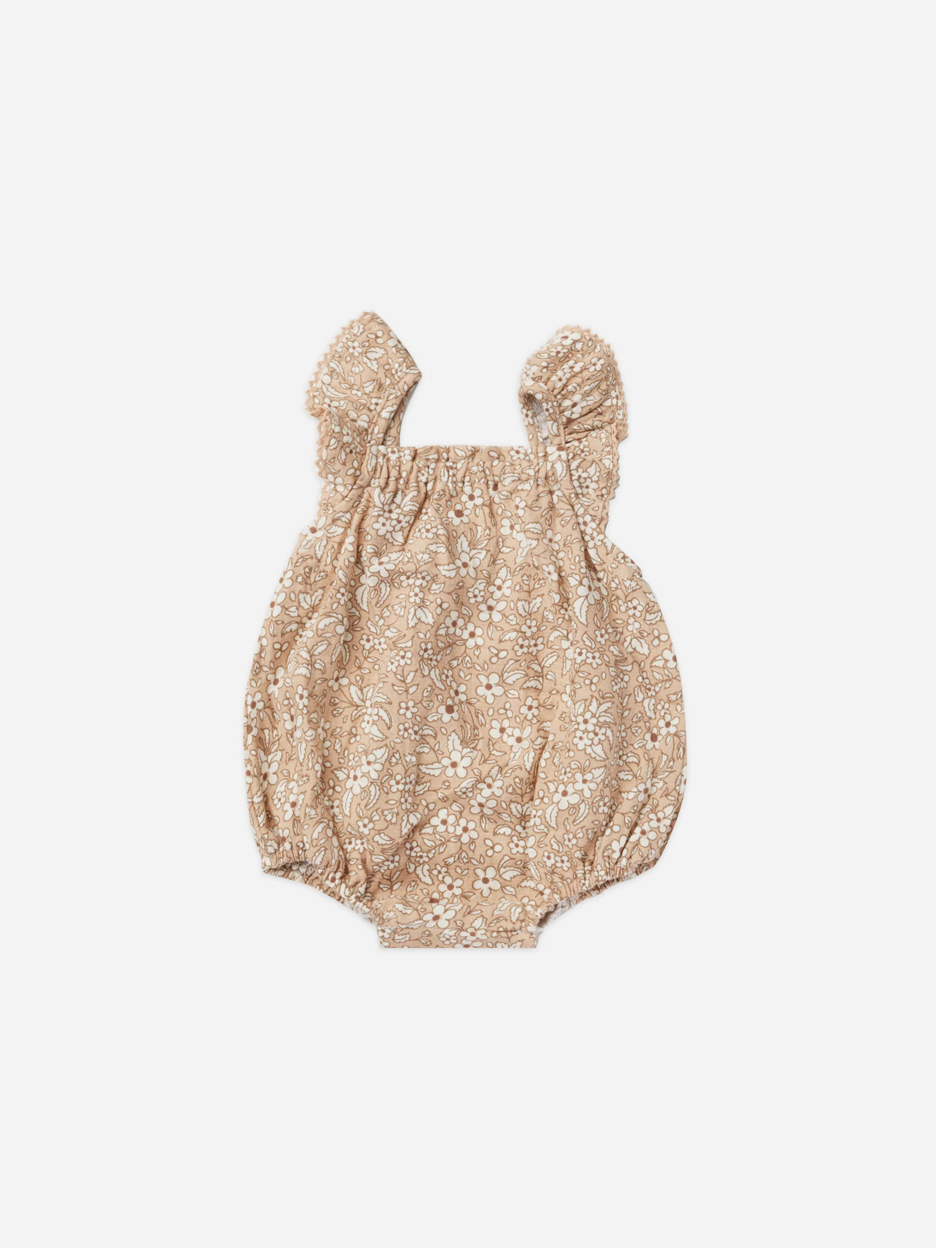 bonnie romper | apricot floral | Quincy Mae