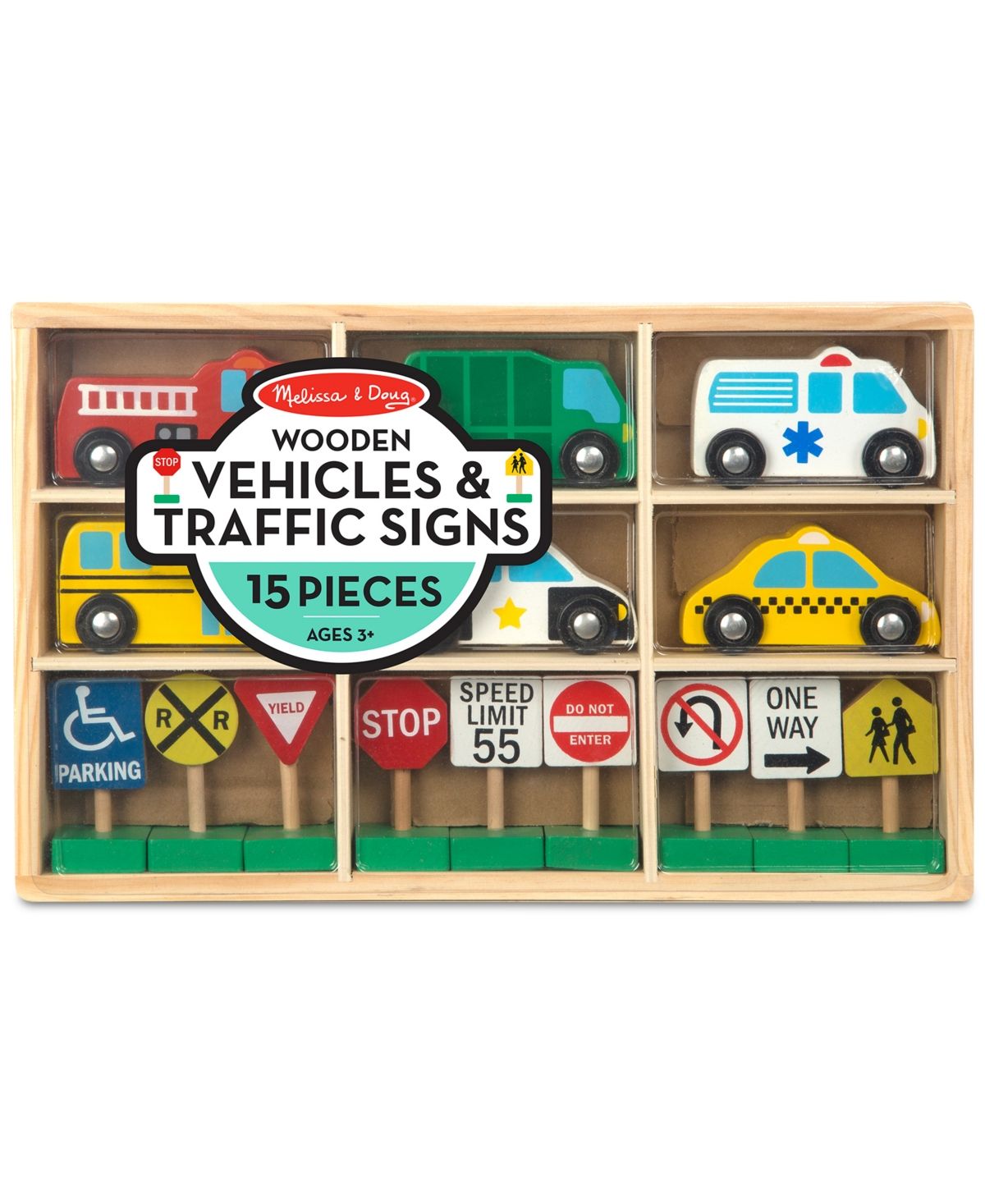 Melissa & Doug Kids' Wooden Vehicles and Traffic Signs | Macys (US)