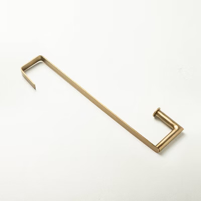 Brushed Metal Wreath Hanger Brass Finish - Hearth & Hand™ with Magnolia | Target