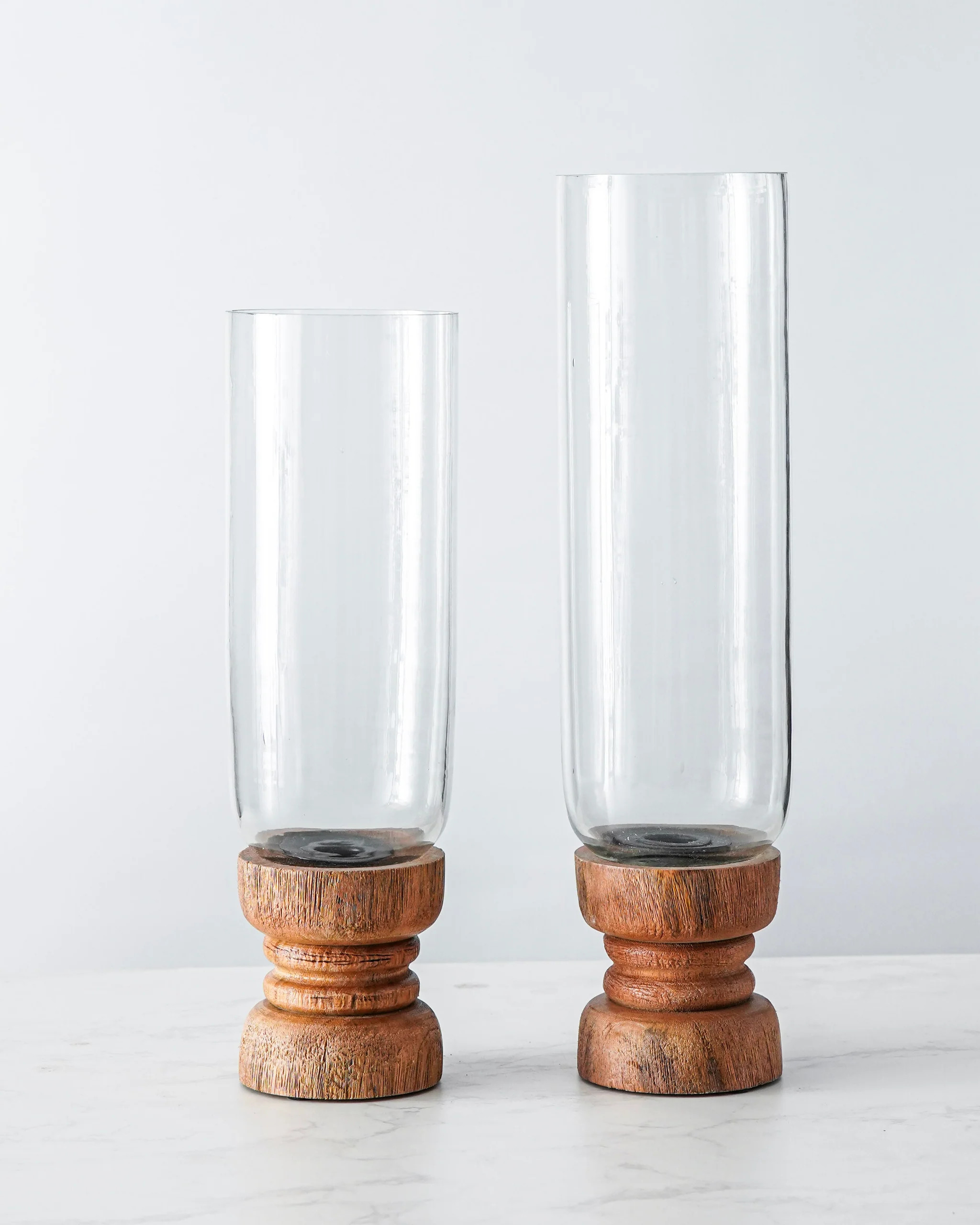 Emery Wood & Glass Taper Holder | MJHome
