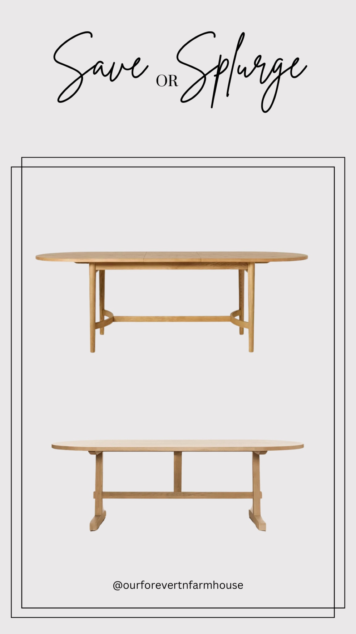 Save versus splurged on this dining table. Which do you like better?

#LTKHome