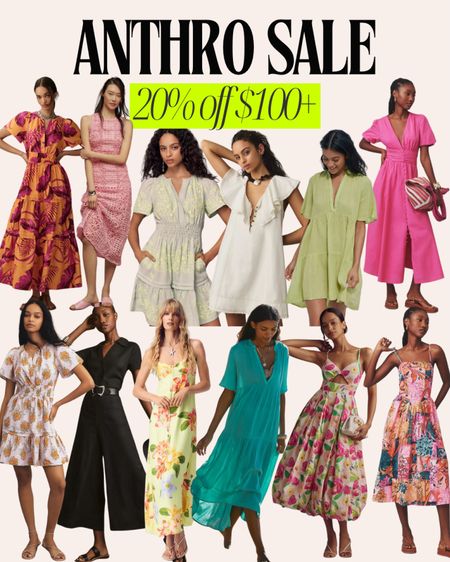 Anthropologie sale!!! Take 20% off purchase of $100+ 

Dresses I love that are included! 

#LTKFindsUnder50 #LTKSaleAlert #LTKFindsUnder100