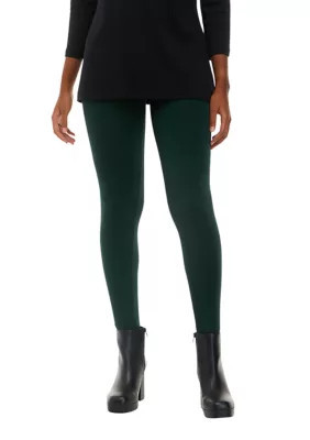 Wonderly Women's Cable Fleece Leggings, Green, X-Large | Belk