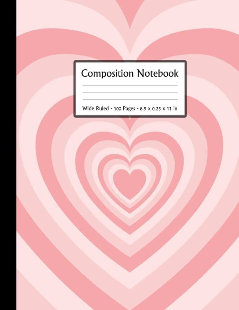 Composition Notebook Aesthetic: Blush Pink Coffee Love Heart Latte Pattern | Notebook for School,... | Amazon (US)