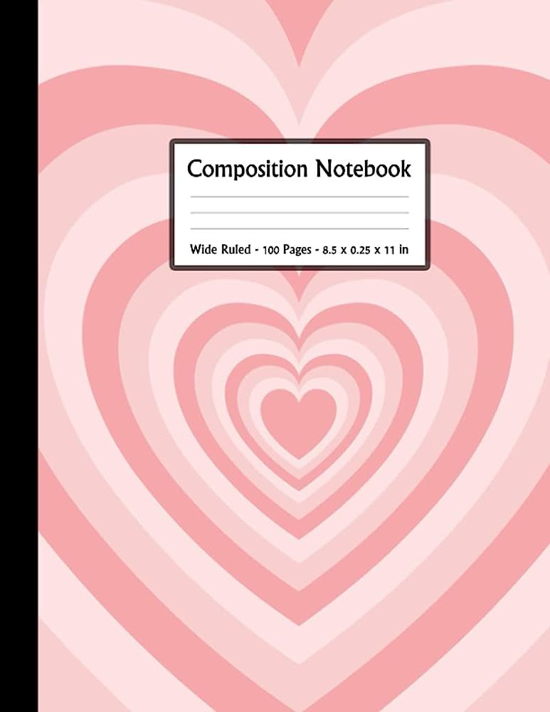Composition Notebook Aesthetic: Blush Pink Coffee Love Heart Latte Pattern | Notebook for School,... | Amazon (US)