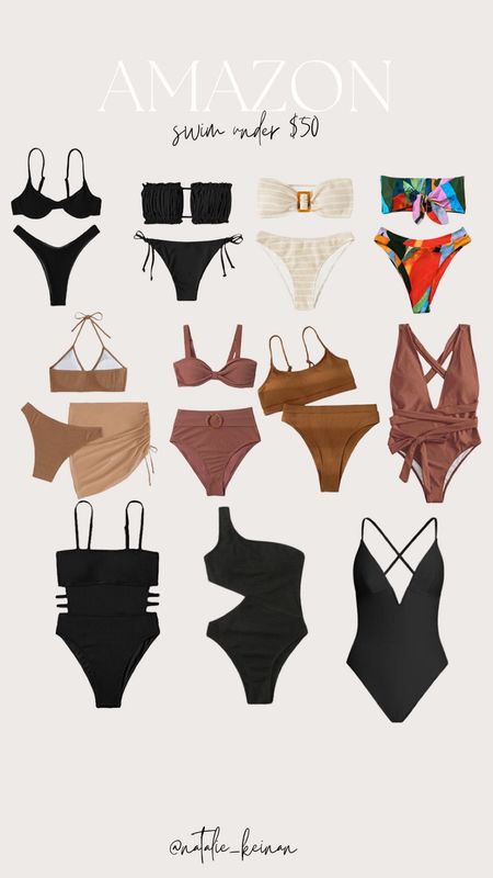 Amazon swim, one pieces, bikini, neutral colored swim, black swimsuits, brown swimsuits

#LTKswim #LTKFind #LTKstyletip