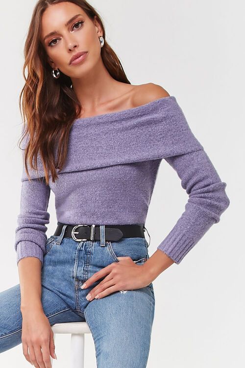 Foldover Off-the-Shoulder Sweater | Forever 21 (US)