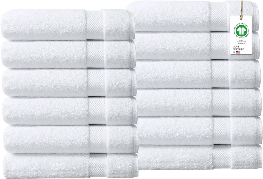 Delara Towels Cotton Washcloths Set 100% Organic Cotton, GOTS Certified Premium Quality Face Clot... | Amazon (US)