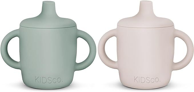 KIDSco. Silicone Sippy Cup and Training Cup for Baby 6 months+ Soft Spout and Handles Unbreakable... | Amazon (US)