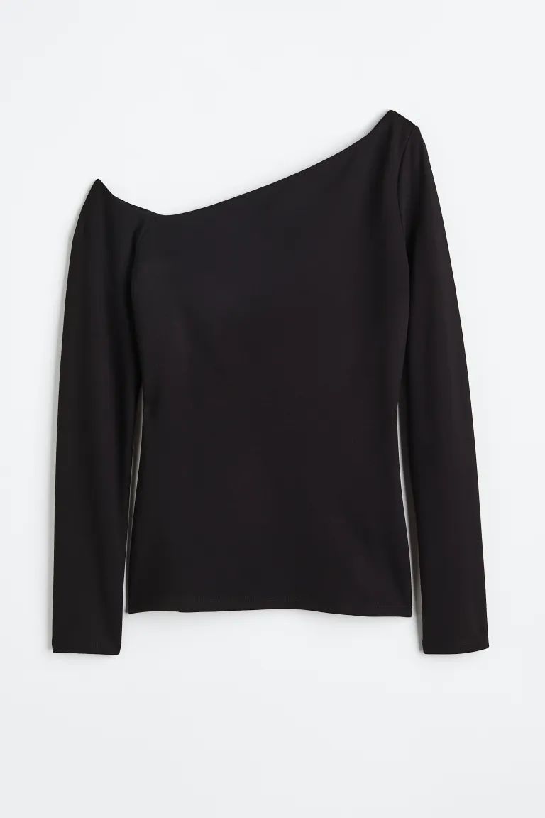 One-shoulder long-sleeved top | H&M (UK, MY, IN, SG, PH, TW, HK)