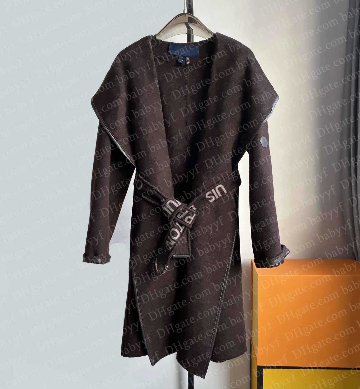 Designer Trench Coat for Women - Soft Windbreaker with Hood, Belt and Flower Pattern. Perfect for... | DHGate