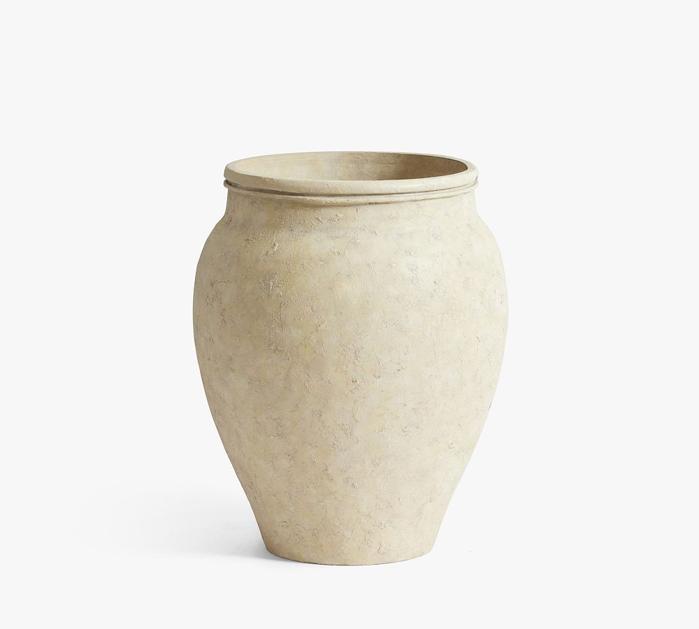 Sienna Fiber Stone Outdoor Planters | Pottery Barn (US)