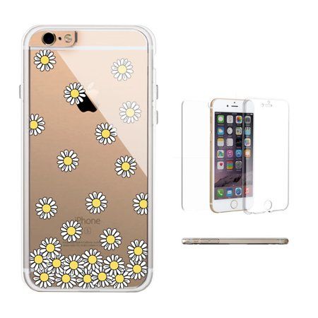 360 Full Protection Daisy Flower Clear iPhone Case Cute Transparent Phonecase - Walmart.com | Walmart (US)