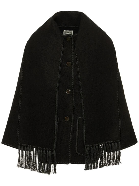 Wool blend scarf jacket | Luisaviaroma